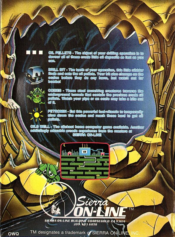 Oil's Well box art for Colecovision